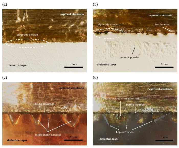 Figure 1 - Microscopic degradation analysis of DBD ceramic vs polymer dielectric